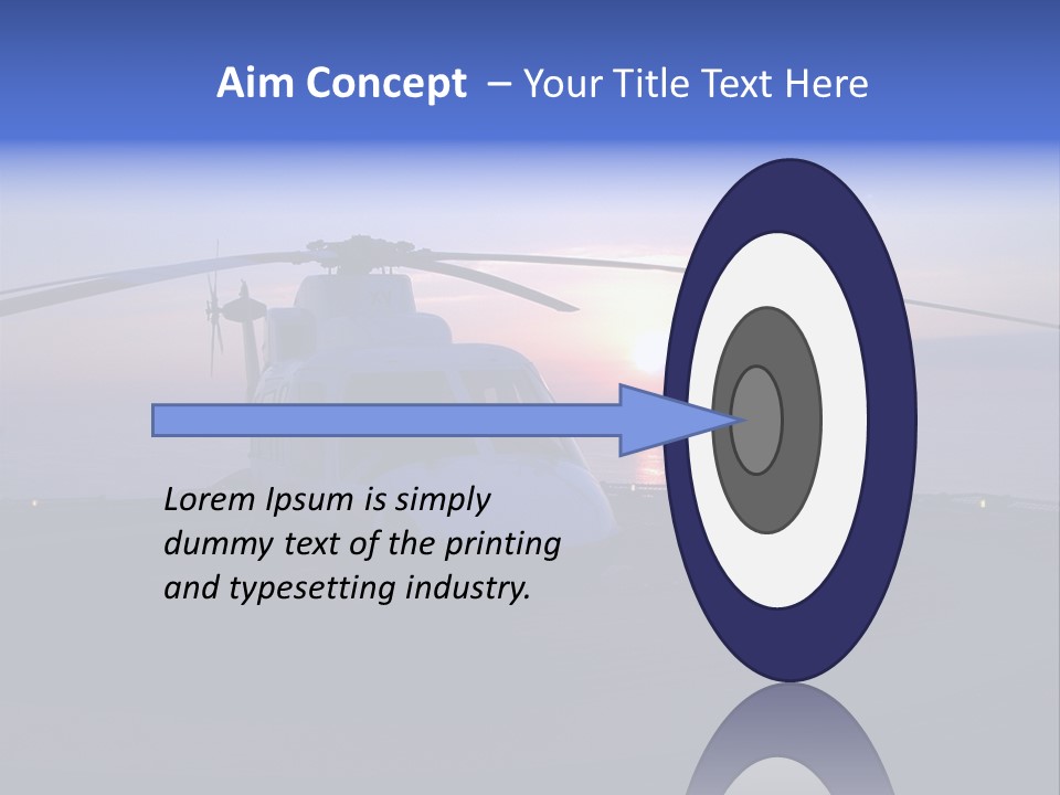Helicopter Chopper Aircraft Plane Flight Helipad Helideck PowerPoint Template