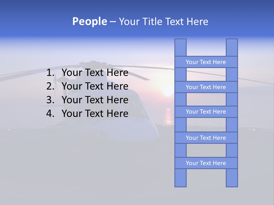 Helicopter Chopper Aircraft Plane Flight Helipad Helideck PowerPoint Template