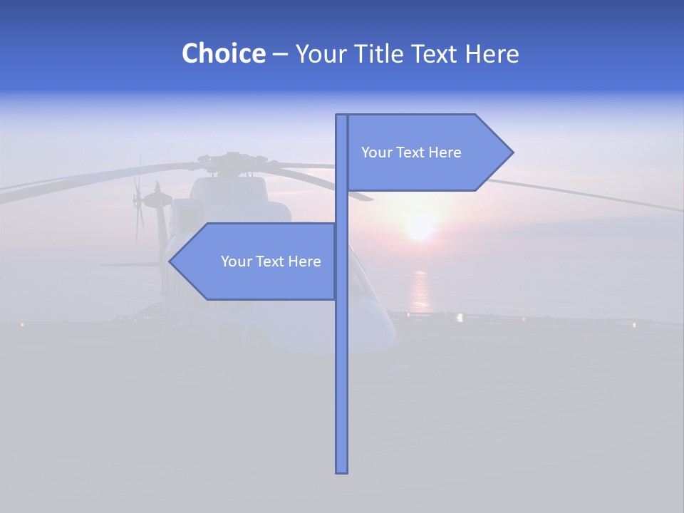 Helicopter Chopper Aircraft Plane Flight Helipad Helideck PowerPoint Template