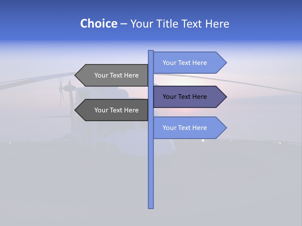 Helicopter Chopper Aircraft Plane Flight Helipad Helideck PowerPoint Template