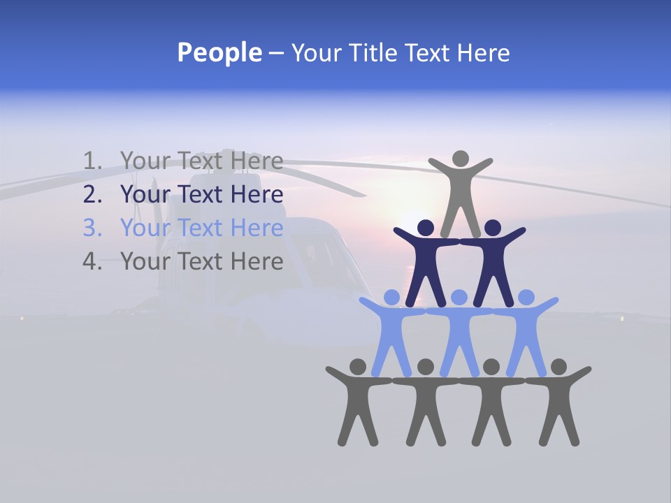 Helicopter Chopper Aircraft Plane Flight Helipad Helideck PowerPoint Template