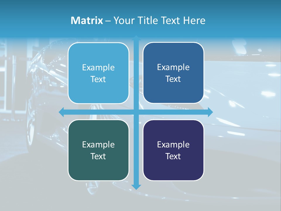 The Sportive Car In A Blue Tone PowerPoint Template