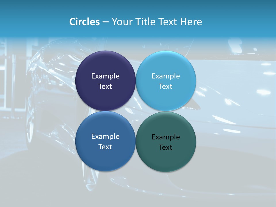 The Sportive Car In A Blue Tone PowerPoint Template