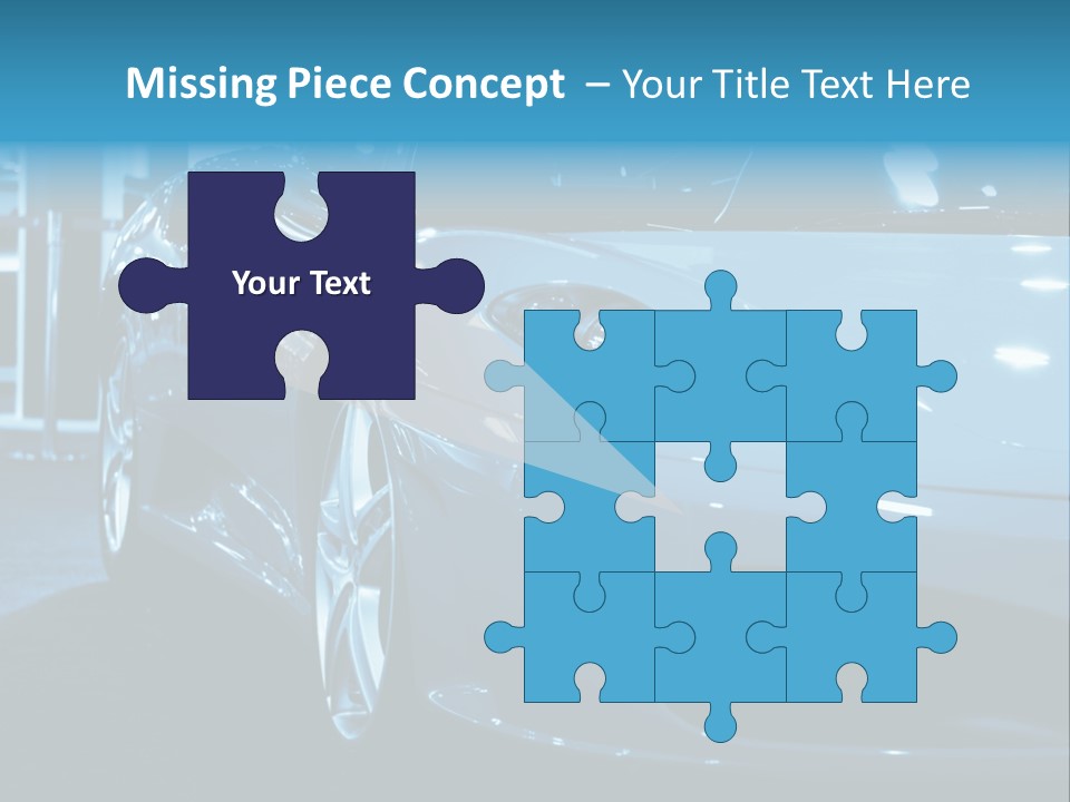The Sportive Car In A Blue Tone PowerPoint Template