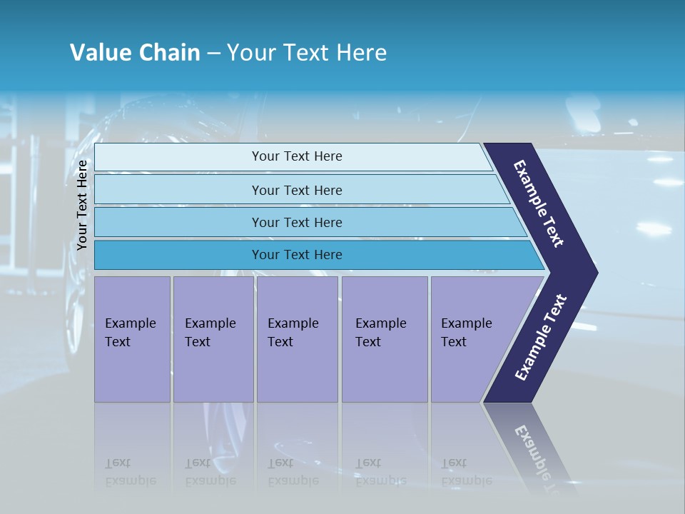 The Sportive Car In A Blue Tone PowerPoint Template