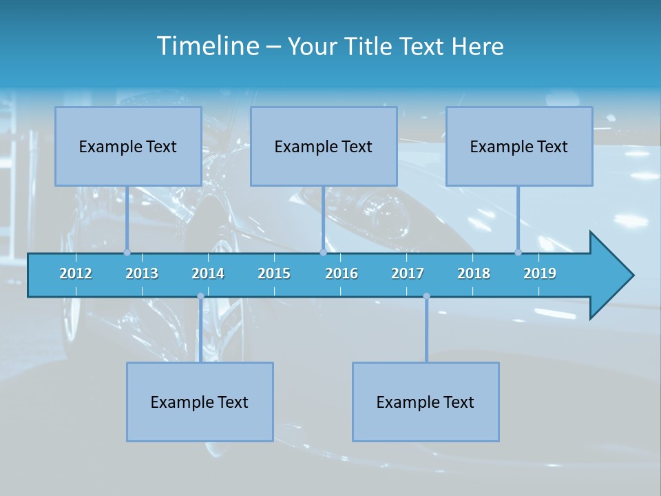 The Sportive Car In A Blue Tone PowerPoint Template