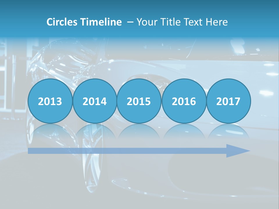The Sportive Car In A Blue Tone PowerPoint Template
