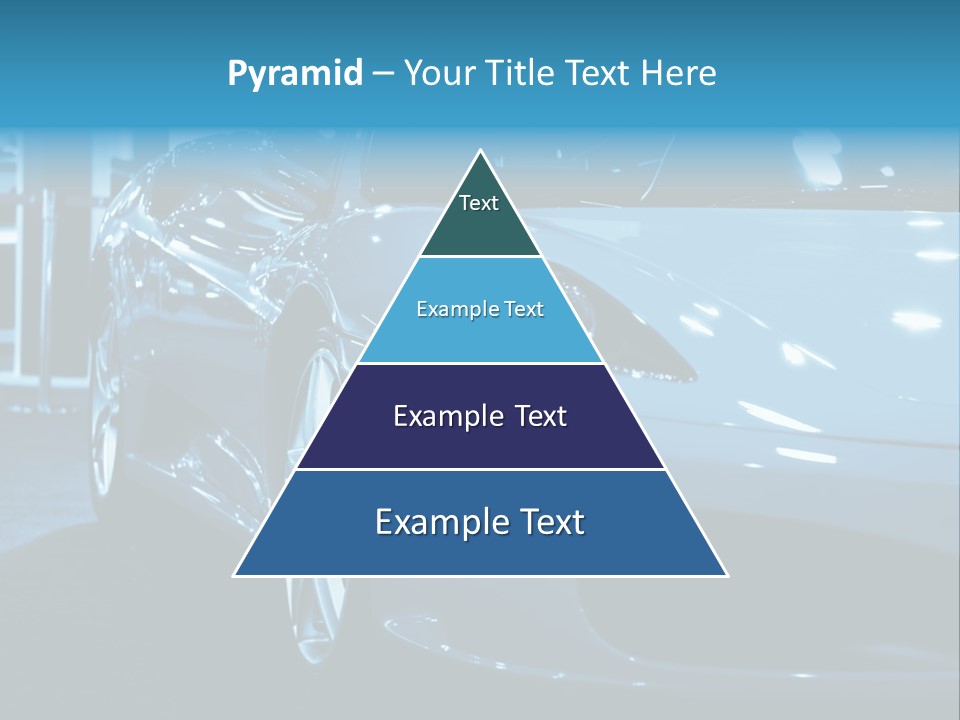 The Sportive Car In A Blue Tone PowerPoint Template