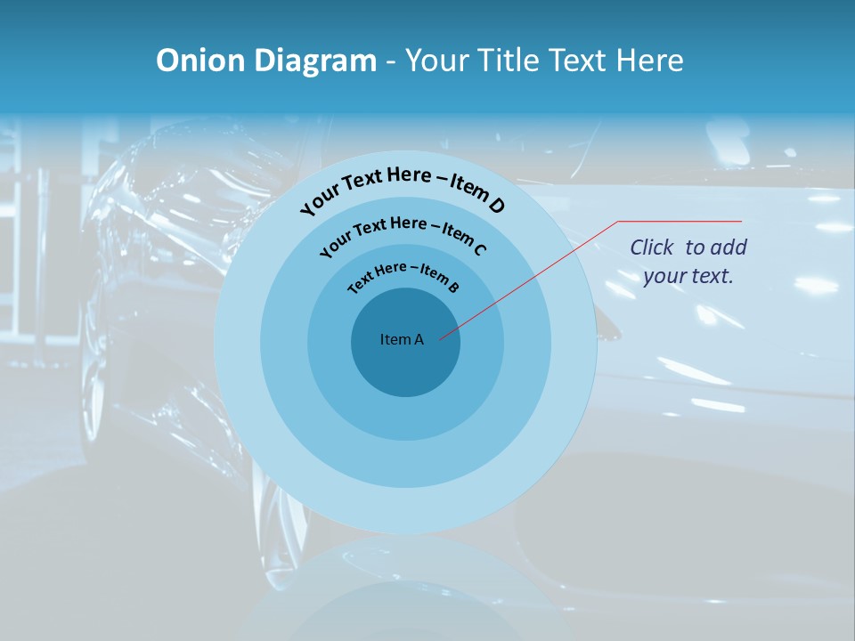The Sportive Car In A Blue Tone PowerPoint Template