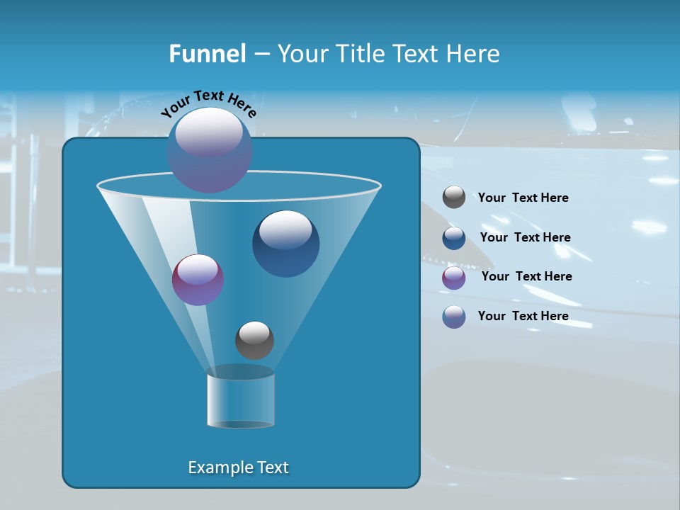 The Sportive Car In A Blue Tone PowerPoint Template