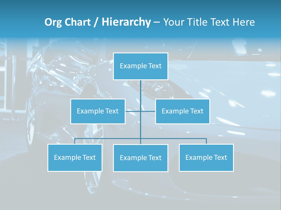 The Sportive Car In A Blue Tone PowerPoint Template