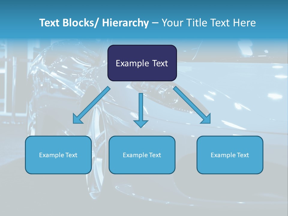 The Sportive Car In A Blue Tone PowerPoint Template
