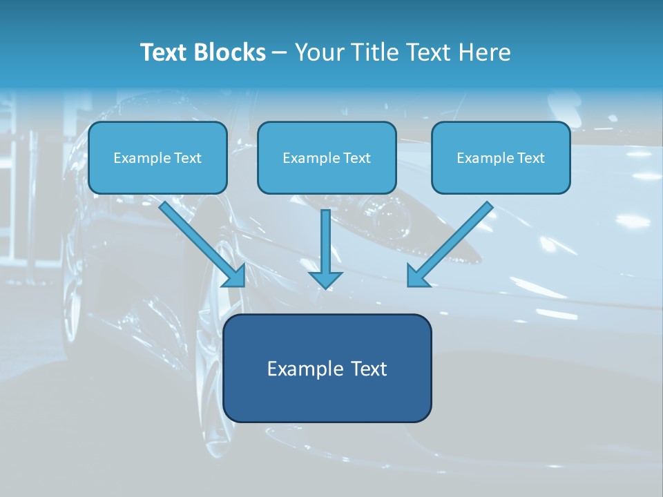 The Sportive Car In A Blue Tone PowerPoint Template
