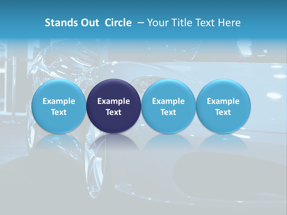The Sportive Car In A Blue Tone PowerPoint Template