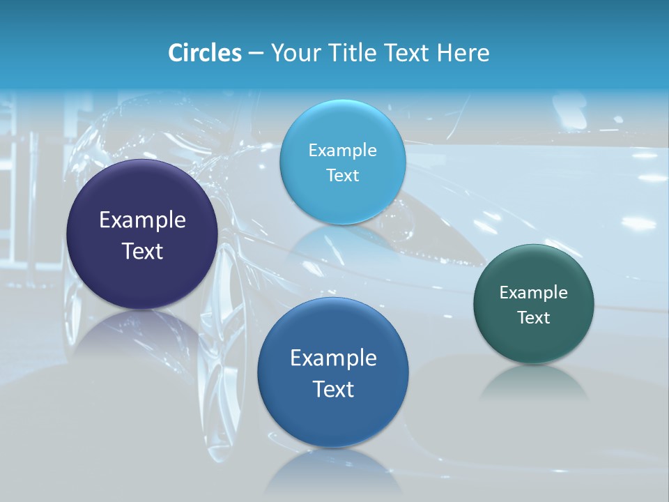 The Sportive Car In A Blue Tone PowerPoint Template