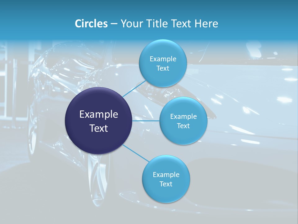 The Sportive Car In A Blue Tone PowerPoint Template
