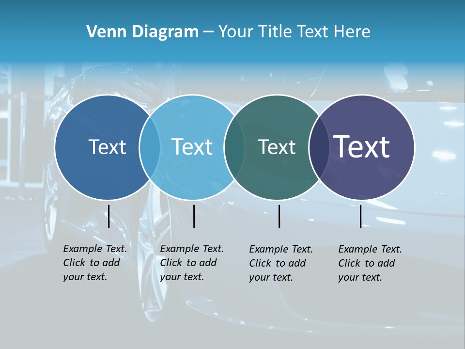 The Sportive Car In A Blue Tone PowerPoint Template