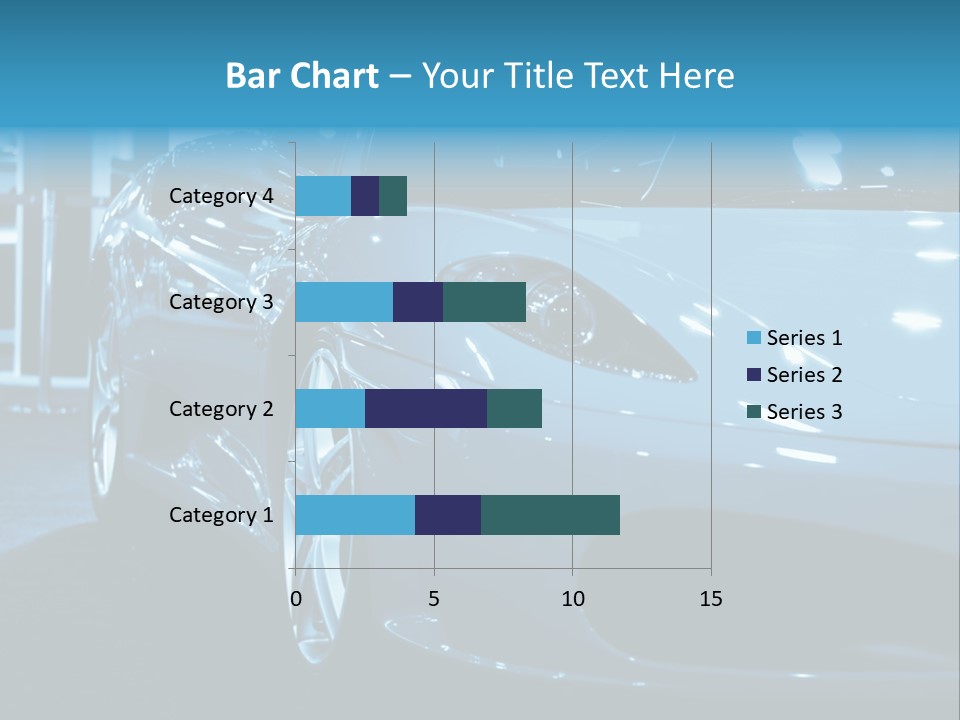 The Sportive Car In A Blue Tone PowerPoint Template