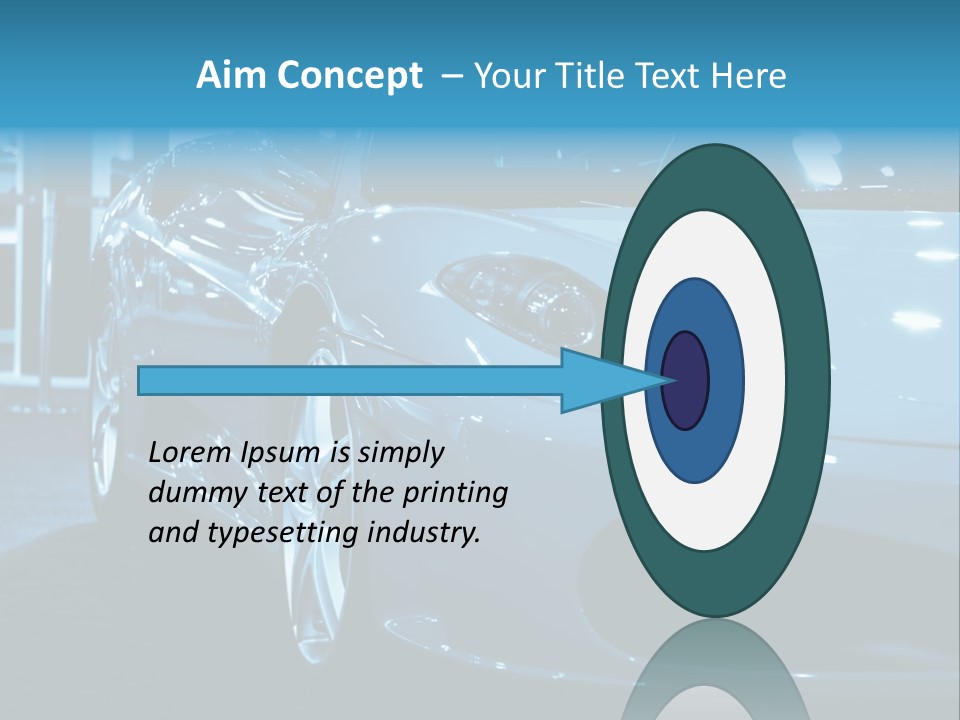 The Sportive Car In A Blue Tone PowerPoint Template