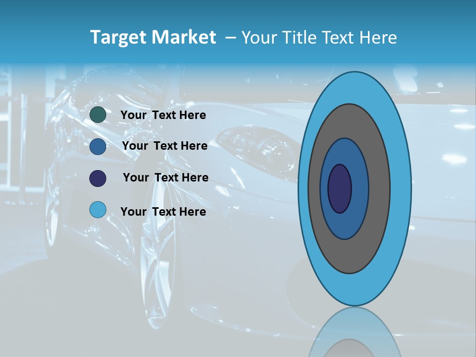 The Sportive Car In A Blue Tone PowerPoint Template