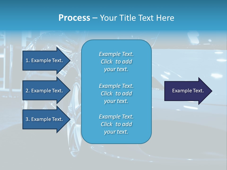 The Sportive Car In A Blue Tone PowerPoint Template