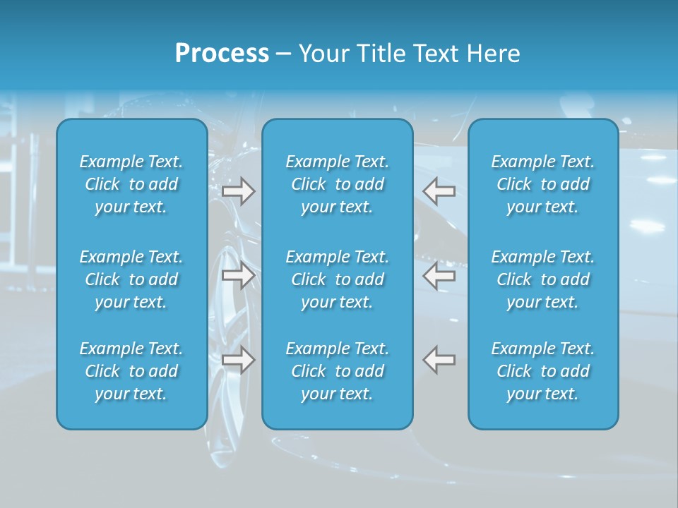 The Sportive Car In A Blue Tone PowerPoint Template