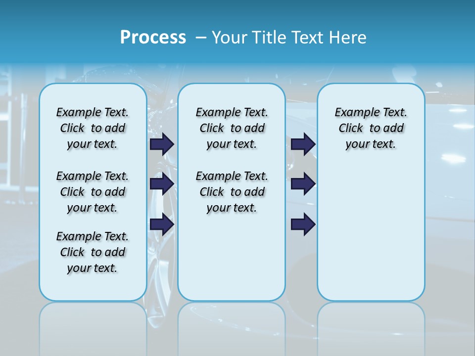 The Sportive Car In A Blue Tone PowerPoint Template