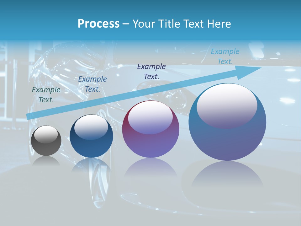 The Sportive Car In A Blue Tone PowerPoint Template