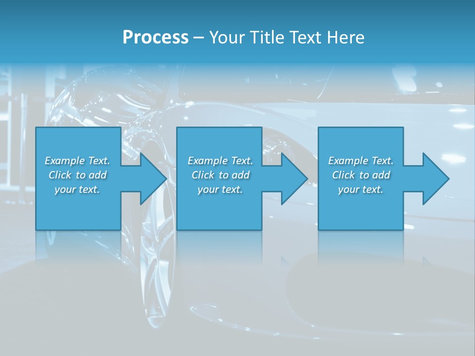 The Sportive Car In A Blue Tone PowerPoint Template