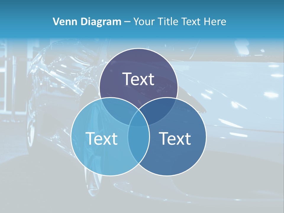 The Sportive Car In A Blue Tone PowerPoint Template