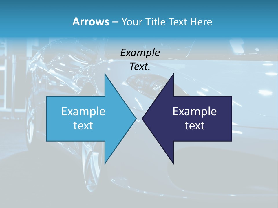 The Sportive Car In A Blue Tone PowerPoint Template