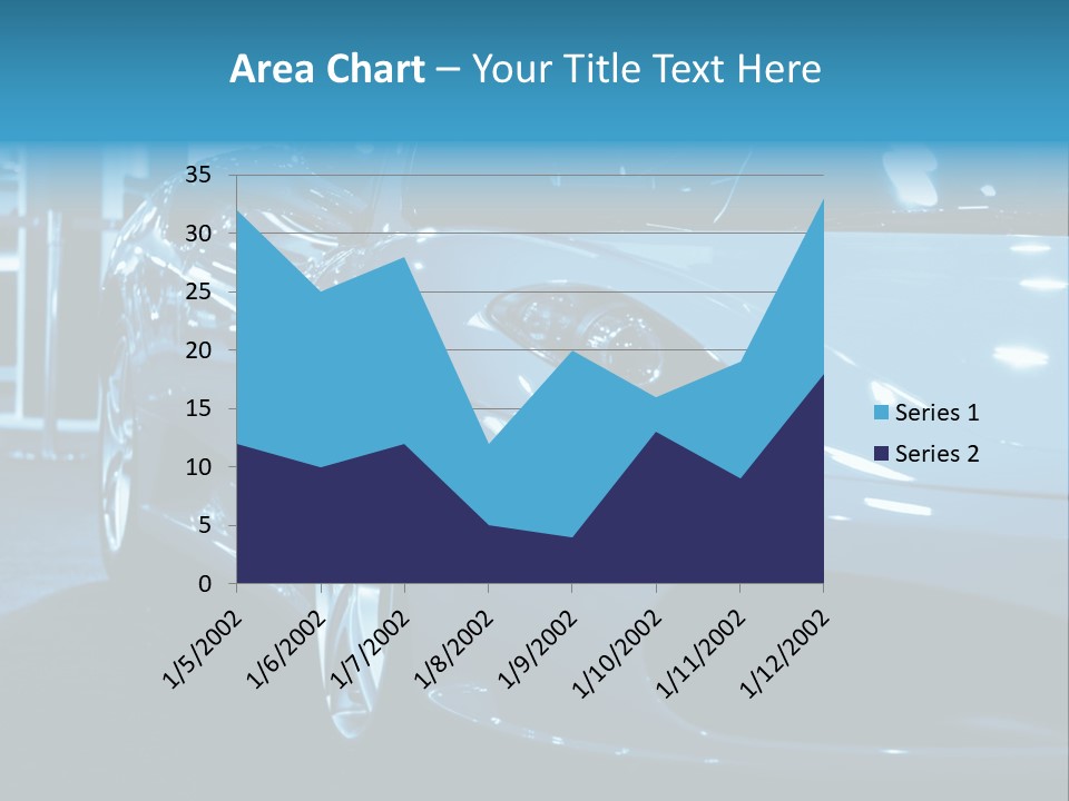 The Sportive Car In A Blue Tone PowerPoint Template
