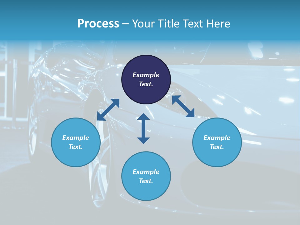 The Sportive Car In A Blue Tone PowerPoint Template