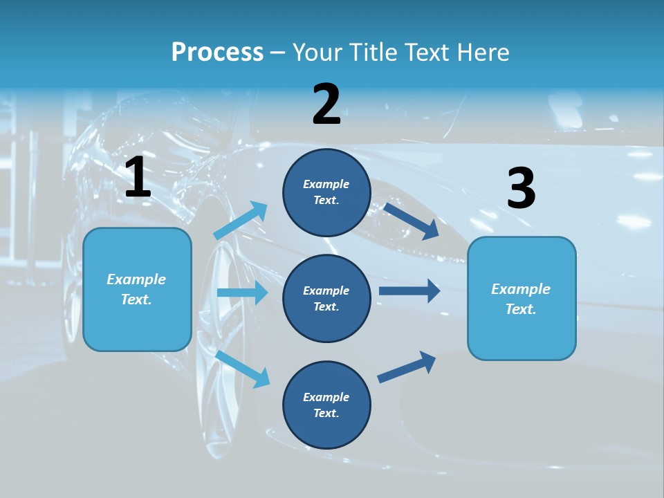 The Sportive Car In A Blue Tone PowerPoint Template