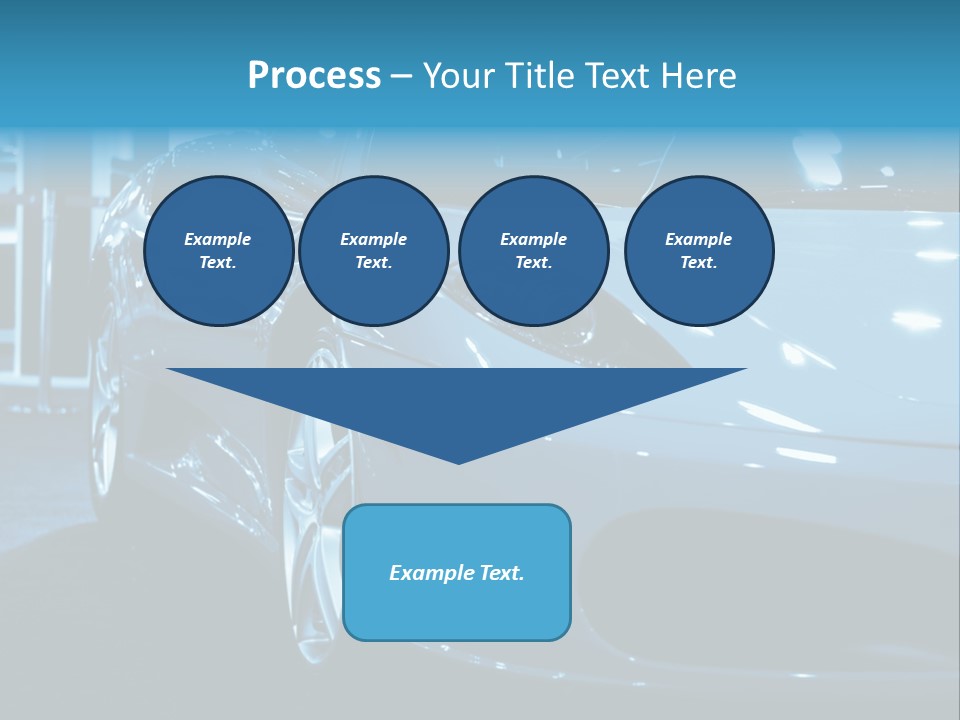 The Sportive Car In A Blue Tone PowerPoint Template