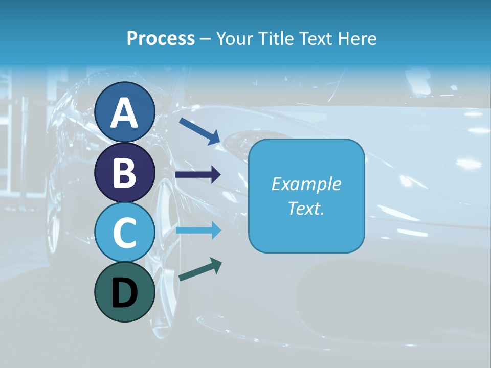 The Sportive Car In A Blue Tone PowerPoint Template