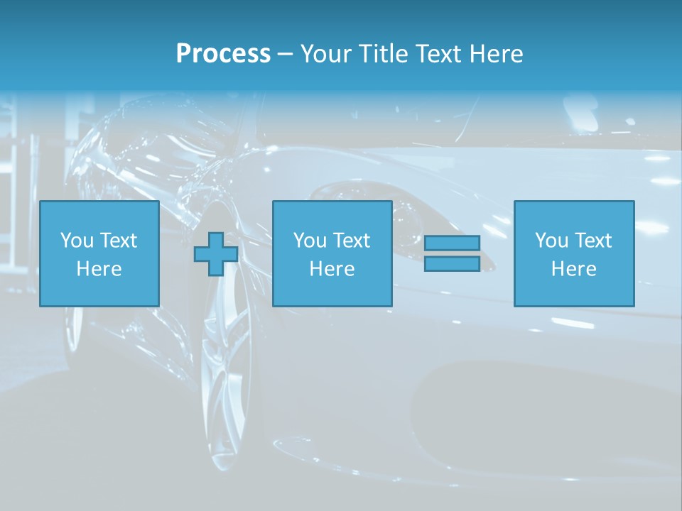 The Sportive Car In A Blue Tone PowerPoint Template