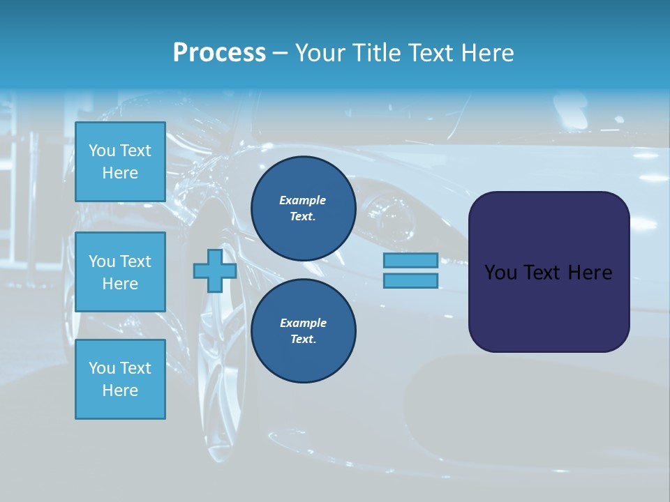 The Sportive Car In A Blue Tone PowerPoint Template