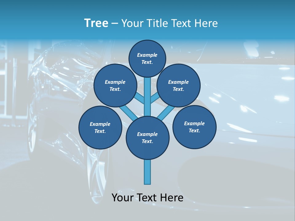 The Sportive Car In A Blue Tone PowerPoint Template