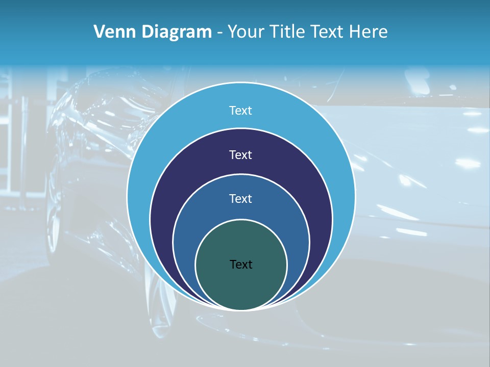 The Sportive Car In A Blue Tone PowerPoint Template