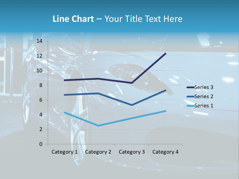 The Sportive Car In A Blue Tone PowerPoint Template