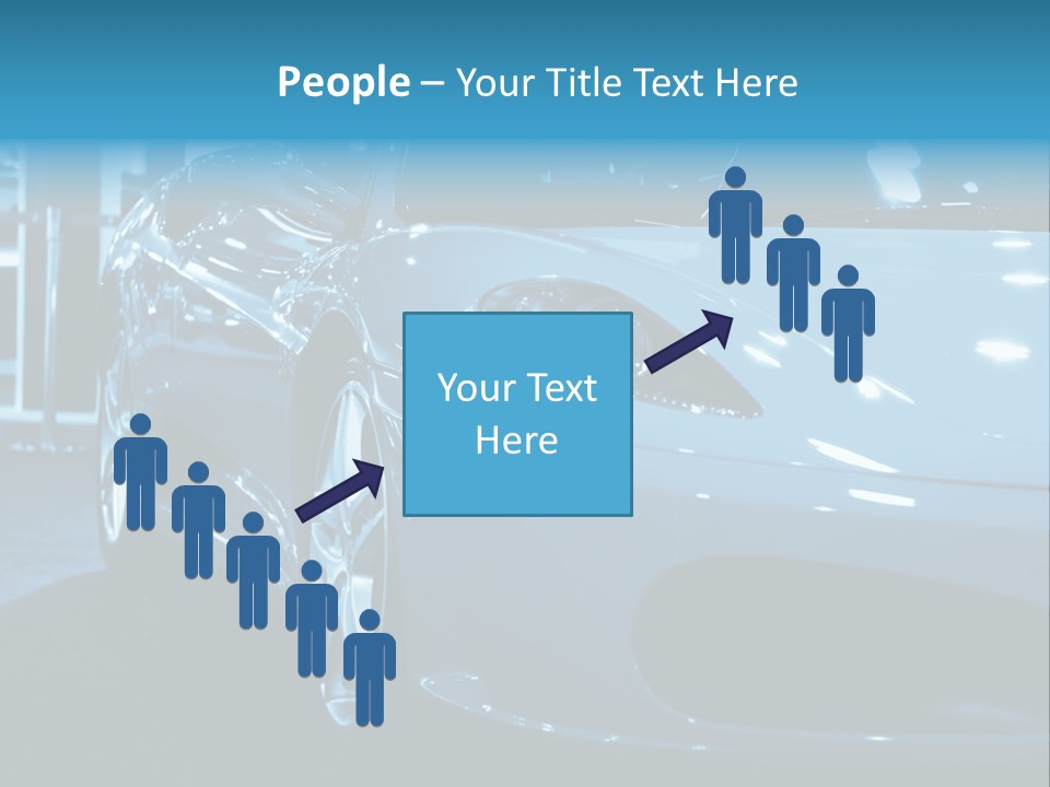 The Sportive Car In A Blue Tone PowerPoint Template