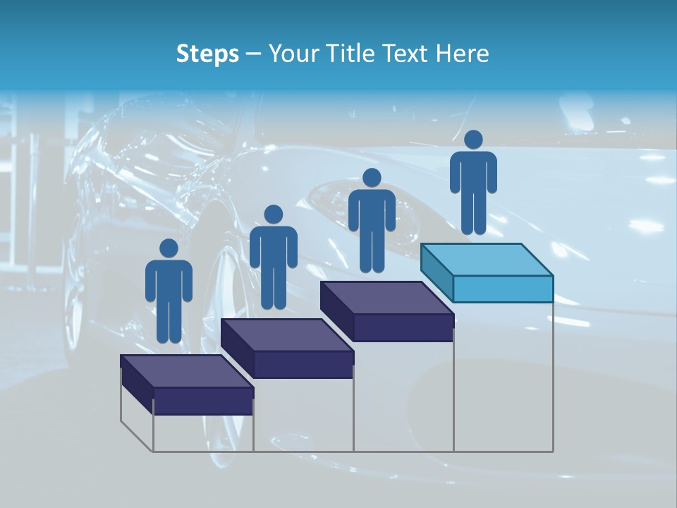 The Sportive Car In A Blue Tone PowerPoint Template