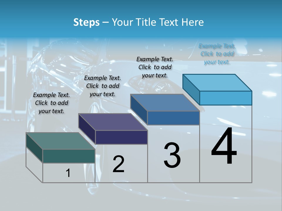 The Sportive Car In A Blue Tone PowerPoint Template
