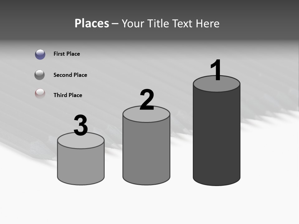 Black Pencils On White Background PowerPoint Template