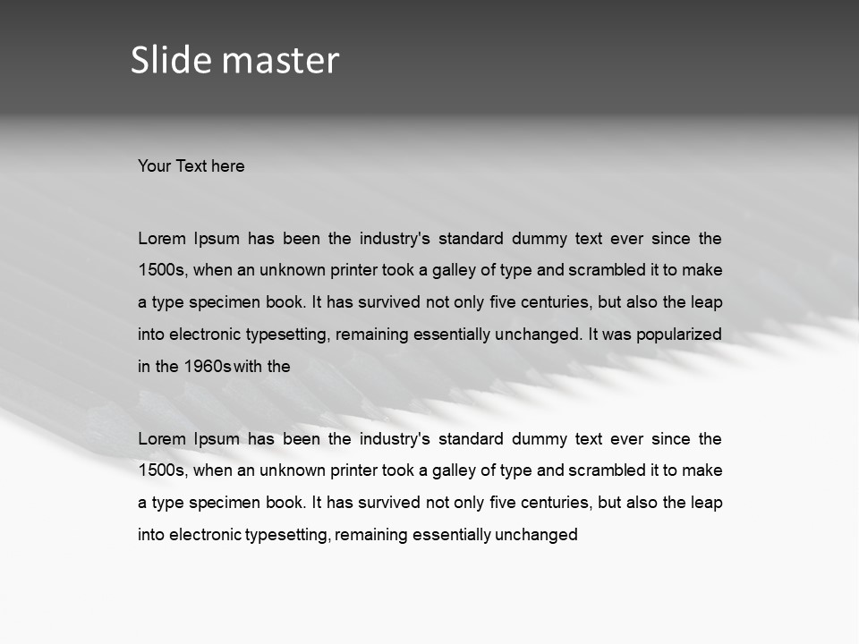 Black Pencils On White Background PowerPoint Template