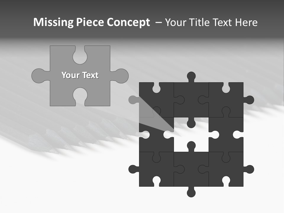 Black Pencils On White Background PowerPoint Template