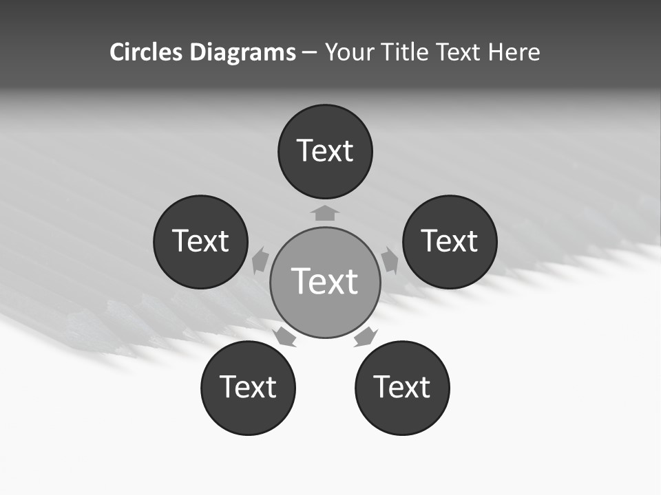 Black Pencils On White Background PowerPoint Template