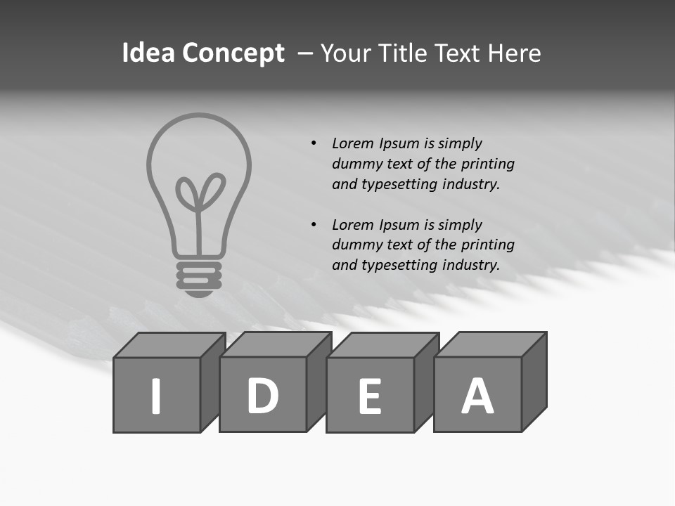 Black Pencils On White Background PowerPoint Template