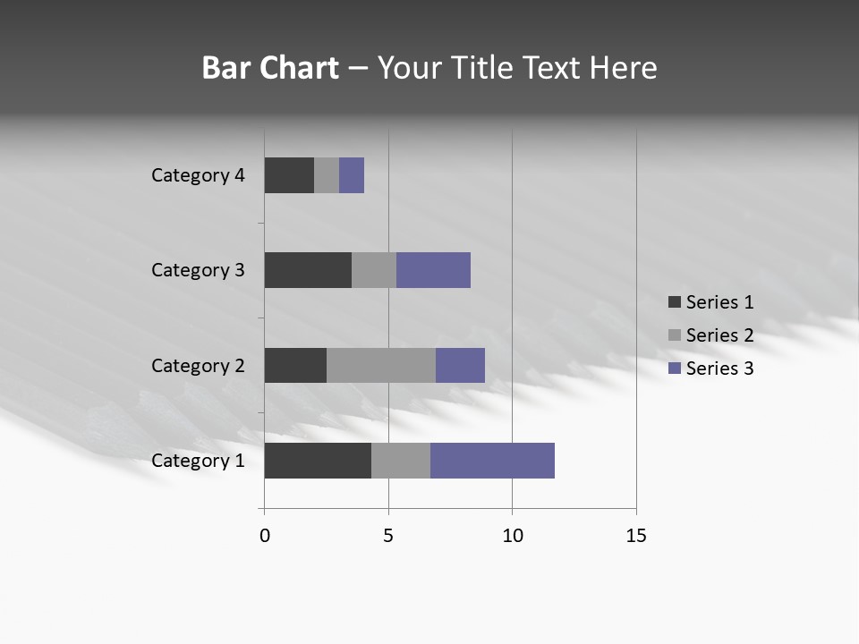 Black Pencils On White Background PowerPoint Template